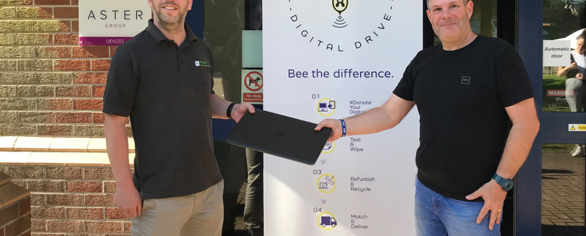 Kieran Thomas of Wiltshire Digital Drive with Neil Truckle, Aster desktop support analyst