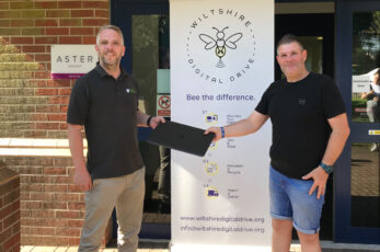 Kieran Thomas of Wiltshire Digital Drive with Neil Truckle, Aster desktop support analyst