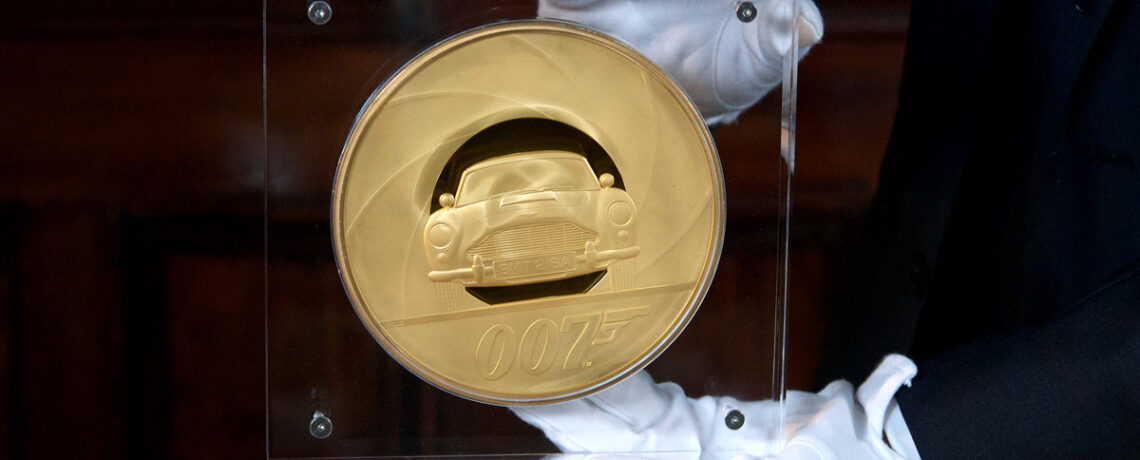 A rare 2kg James Bond-themed gold coin