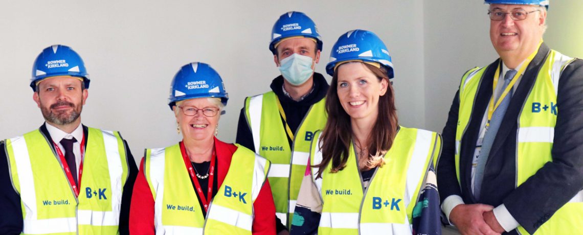 Chris Baish, managing director of the IoT; Carole Kitching, principal of New College Swindon; Rob Wheeler, head of digital engineering at Nationwide and chairman of IoT employer group; Michelle Donelan, minister of state for higher and further education; Cllr David Renard, leader of Swindon Borough Council