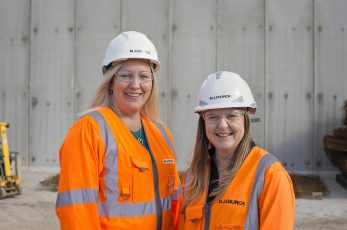 Suzie Mott and Claire Coetzee of civil engineering firm M J Church