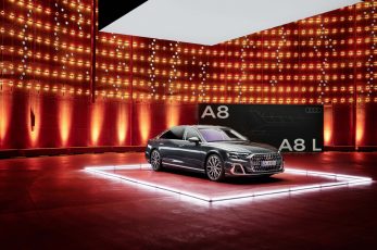 Audi has unveiled its new A8 saloon, with revised infotainment and styling
