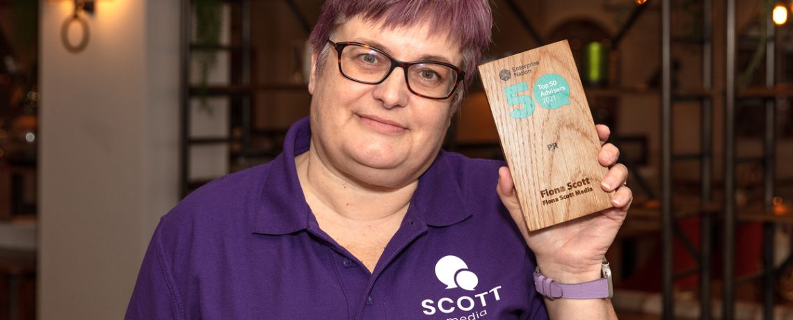 Fiona Scott with her award