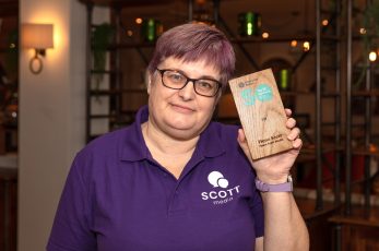 Fiona Scott with her award