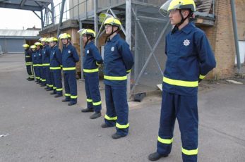 The Swindon Fire Cadets at the Swindon fire station (credit @swinfirecadets)