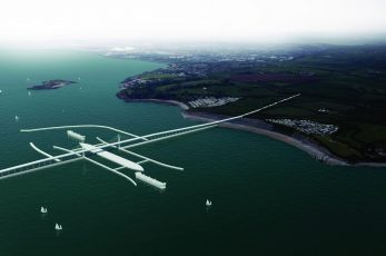 An artists impression of the last proposed Severn Barrage