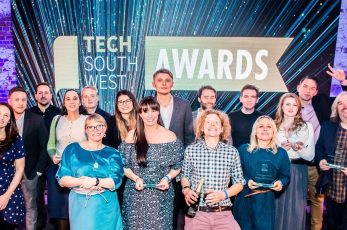 Lineup of winners at Tech South West Awards 2021