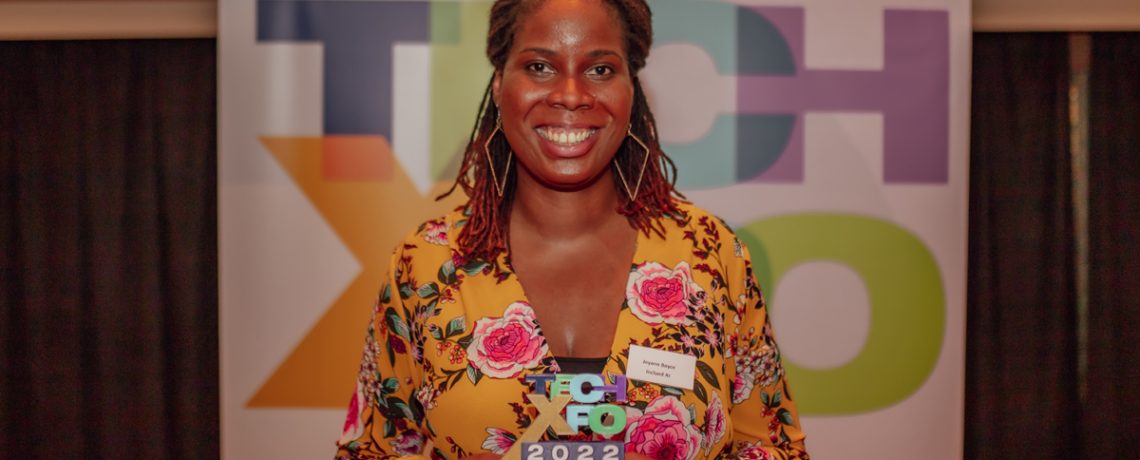 Tech-Xpo 2022 - Joyann Boyce-Inclued, winner Best Elevator Pitch