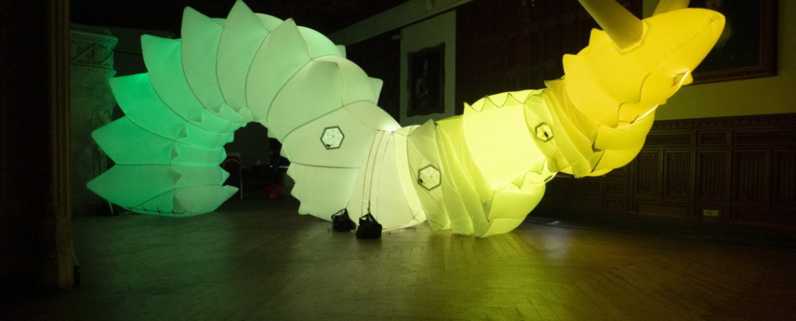 Luma – the nine-metre-long giant inflatable robotic snail. Image by Richard Sewell