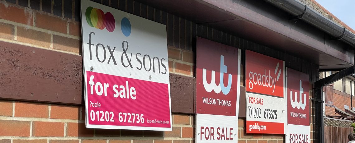 Estate agents' for sale boards