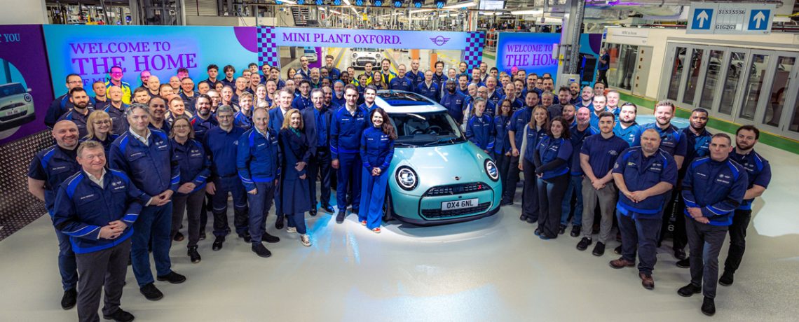 Production of the fifth generation Mini Cooper is underway in Swindon and Oxford.