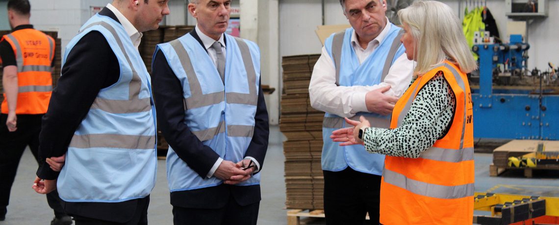 The Bank of England's deputy governor and monetary policy committee member Ben Broadbent has visited Wiltshire-based protective packaging manufacturer, GWP.