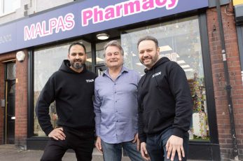 Sajid Ramzan of Invatech Health, Geoff Thomas of Malpas Pharmacy, and Tariq Muhammad