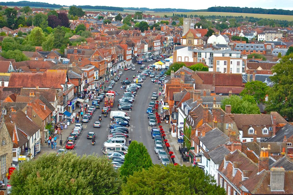 The view from the tower of St Peter's Church