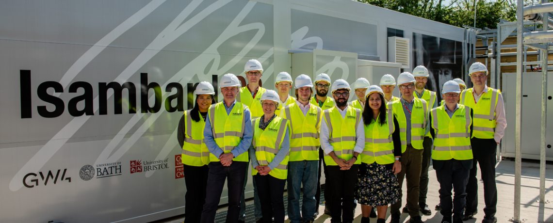 Professor Simon McIntosh-Smith (second right) with delegation from DSIT, UKRI and University of Cambridge