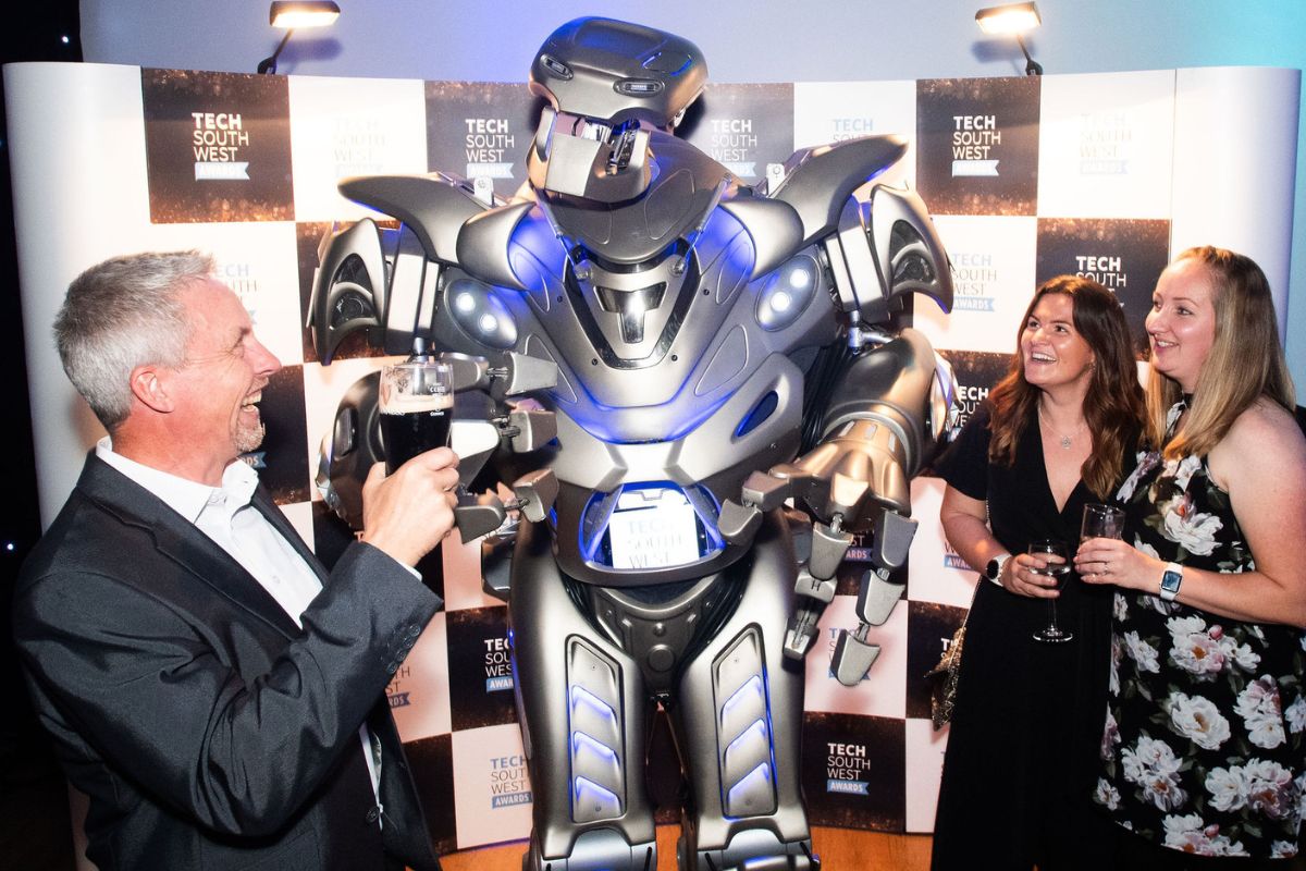 Titan the Robot at the Tech South West Awards 2023