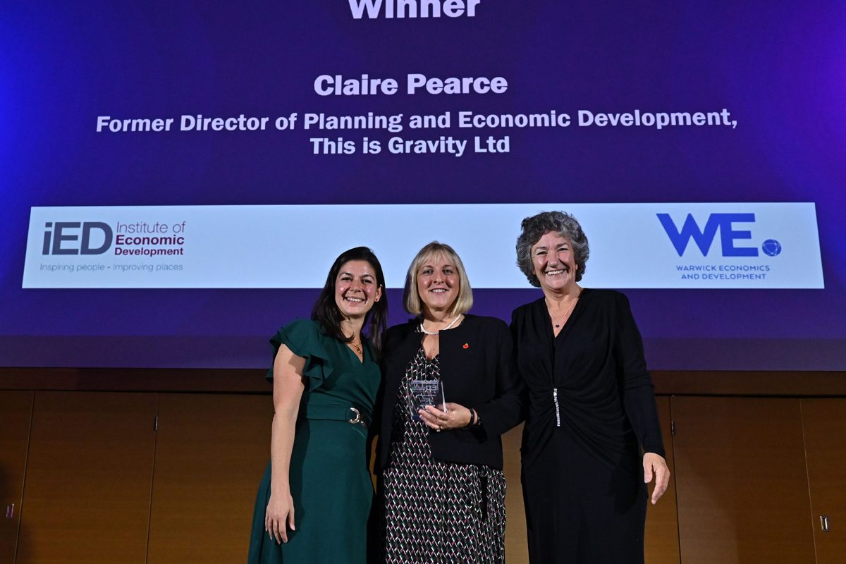 South West economic development champion Claire Pearce has been named Leader of the Year at the Institute of Economic Development (IED) Annual Awards 2024.