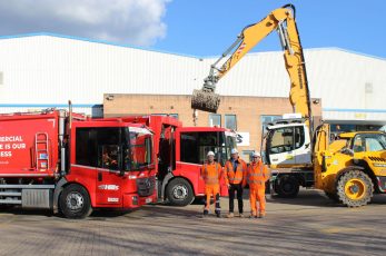 Hills Waste Solutions’ commercial transport depot at Amesbury is the latest site to change from diesel to sustainable Hydrotreated Vegetable Oil.
