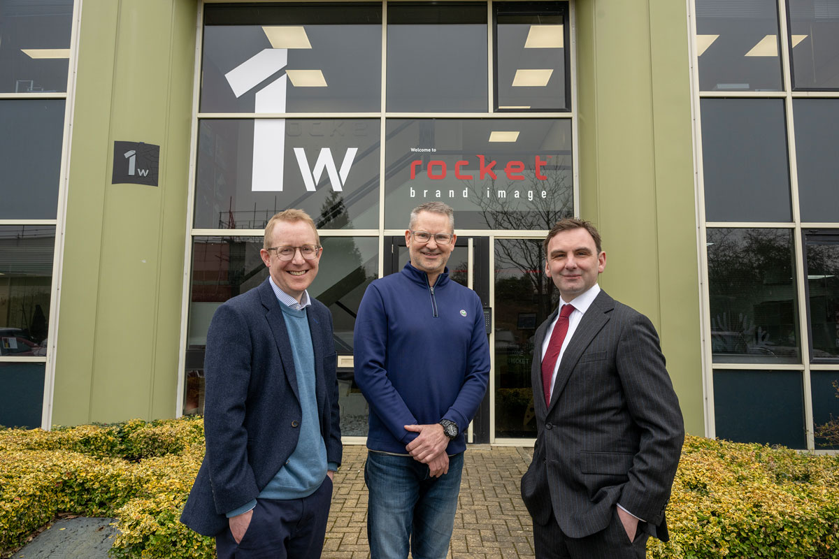 Two Swindon firms have represented Watford-based commercial printer Rocket Graphics to international graphics and custom installations producer Moss.
