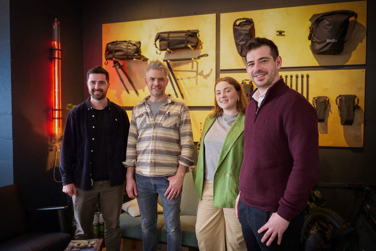 Pictured: Jack Walker and Nick Broadbent from Tailfin, Lizzy Upton British Business Bank, and Jordan Berg from FW Capital