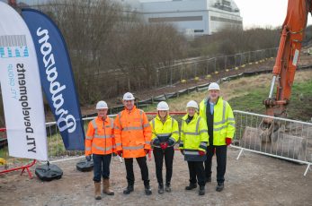 Work has started on the railway station that will serve Bristol's new Brabazon neighbourhood.