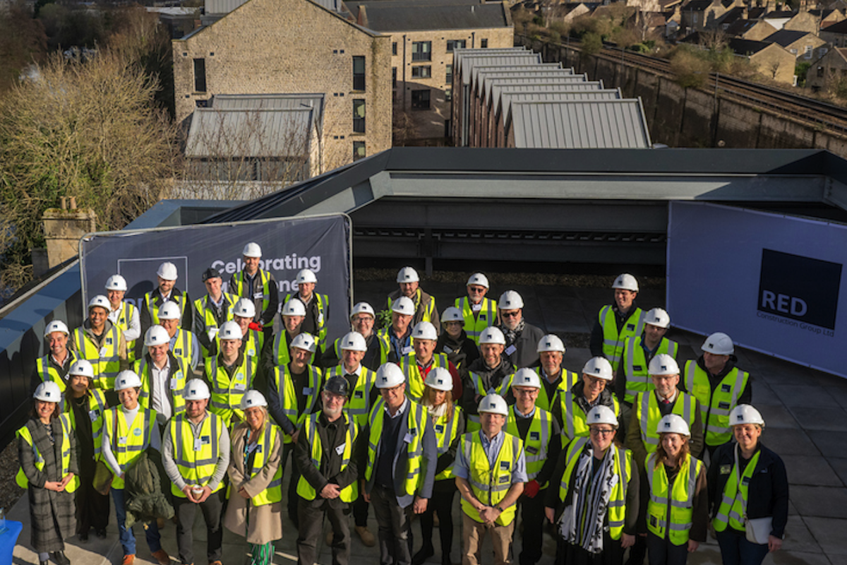 A topping out ceremony has been held at a student accommodation development in Bath ahead of completion in the summer.