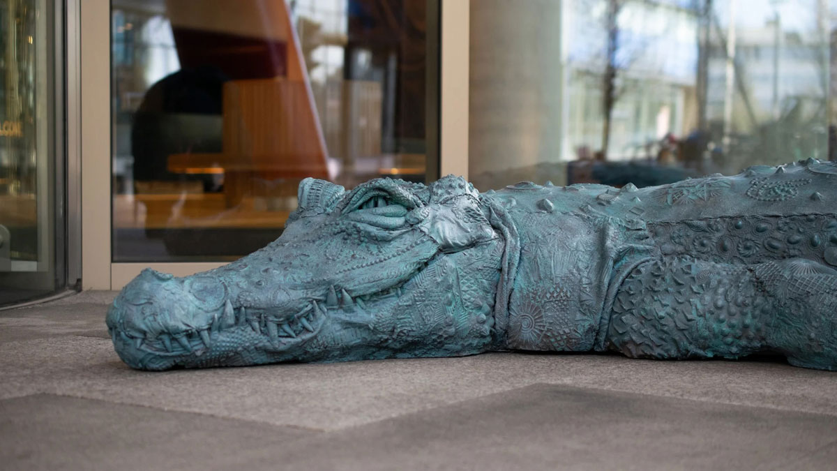 A new 2,000 sq ft office building has opened in the centre of Bristol – complete with its own crocodile.