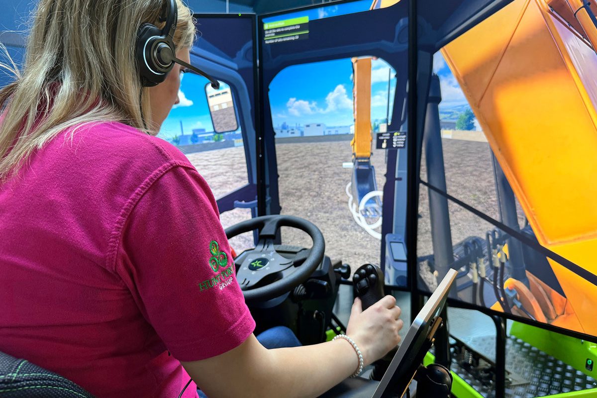 Cutting-edge technology is helping students studying for a career in agriculture and engineering to learn how to drive tractors, diggers and combine harvesters without leaving the classroom.