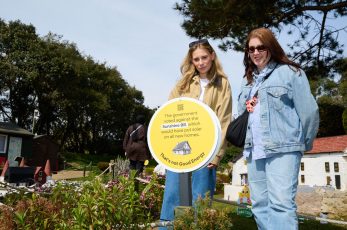 A miniature Ed Miliband and tiny Nigel Farage have been arguing about the climate crisis in a model village – courtesy of Wiltshire-based electricity supplier Good Energy.