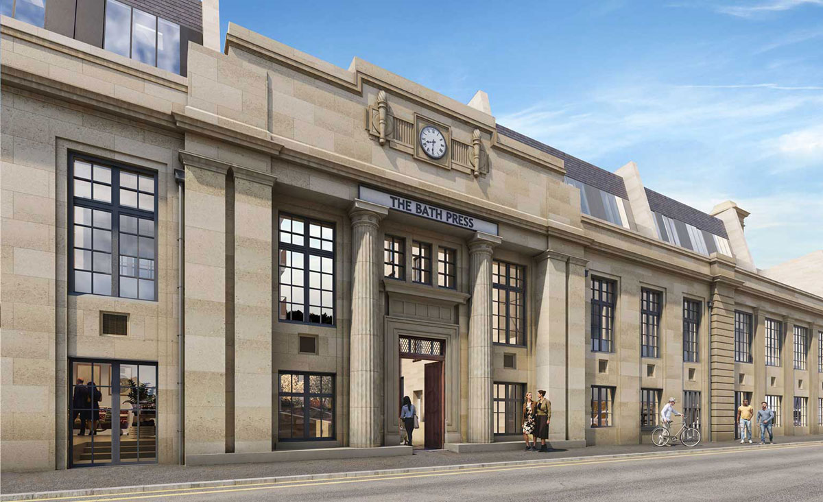 A collection of townhouses located at the historic site of the former Pitman Press Printing Works in Bath have gone up for sale – with prices nudging £1 million.