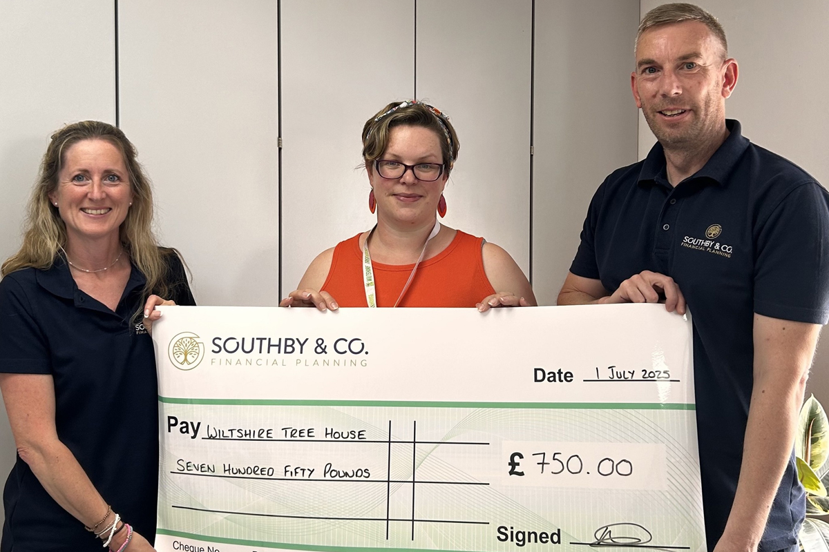 Southby & Co Financial Planning has continued its charity tour across Wiltshire, presenting the first of several donations from a £5,000 award pot they received earlier this year.