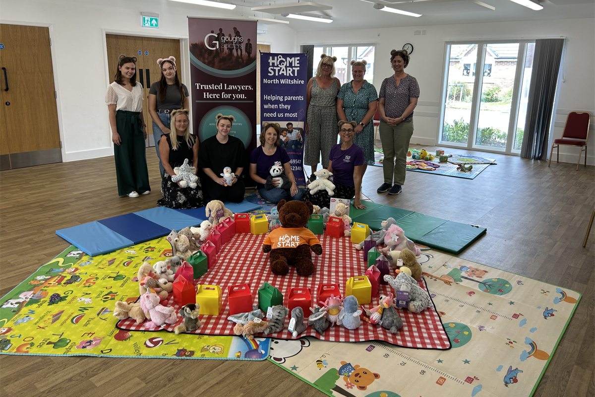 Law firm Goughs has partnered with its charity of the year Home-Start North Wiltshire to host a Teddy Bears' Picnic for families in Melksham.