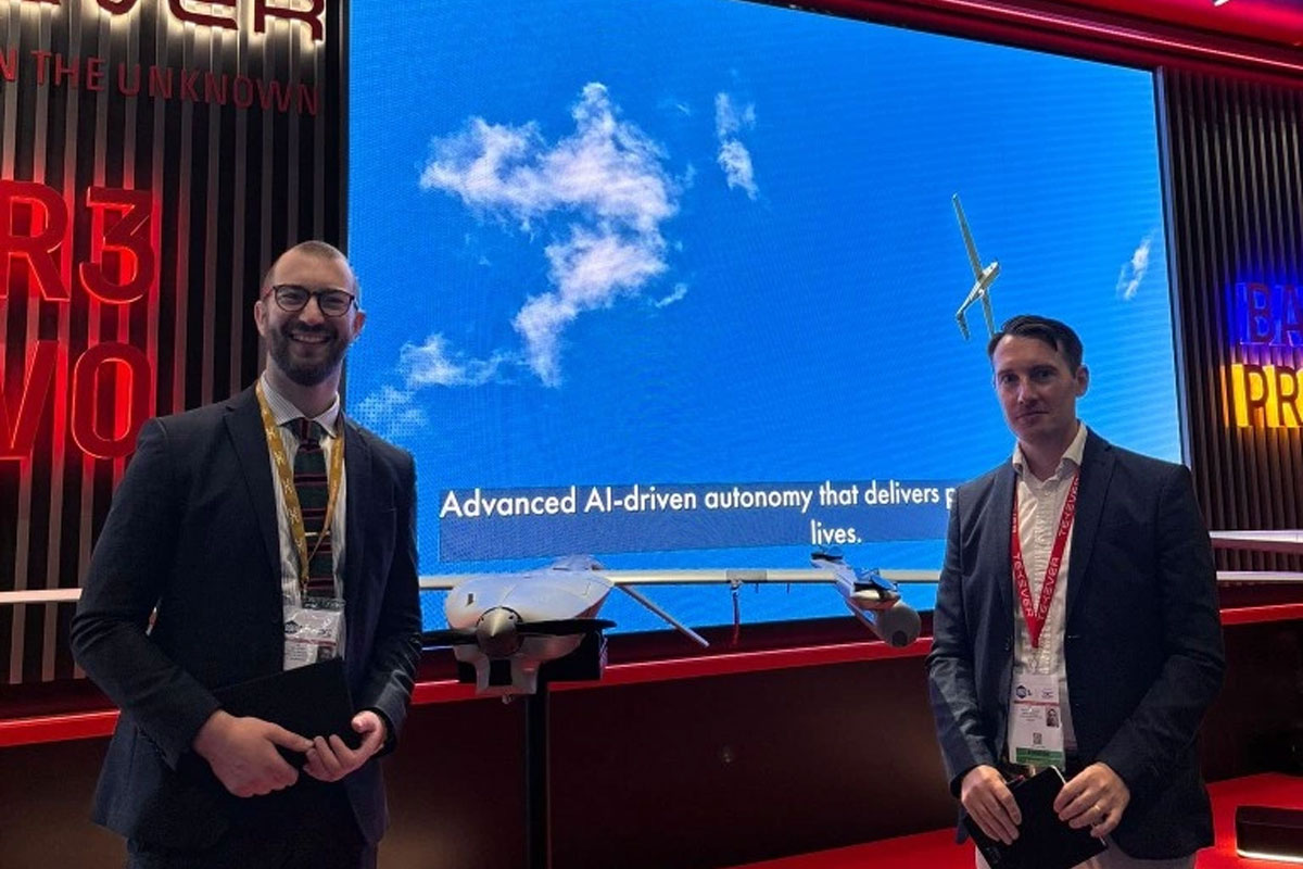Will Stone with Scott McClelland, deputy director of Tekever