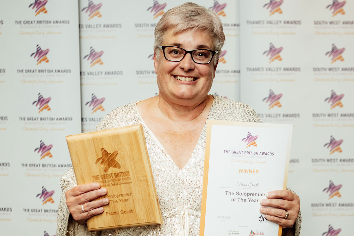 Swindon PR expert and media consultant Fiona Scott has been named the UK’s Solopreneur of the Year.