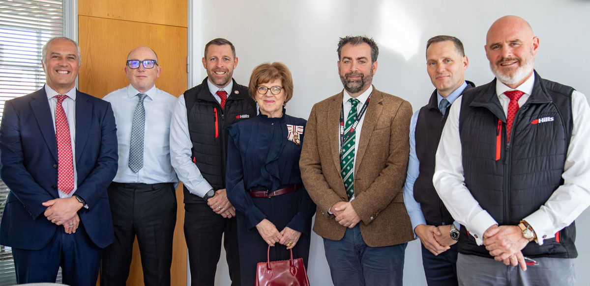 The Lord Lieutenant of Wiltshire has visited The Hills Group in Swindon to mark the firm's 125th anniversary.
