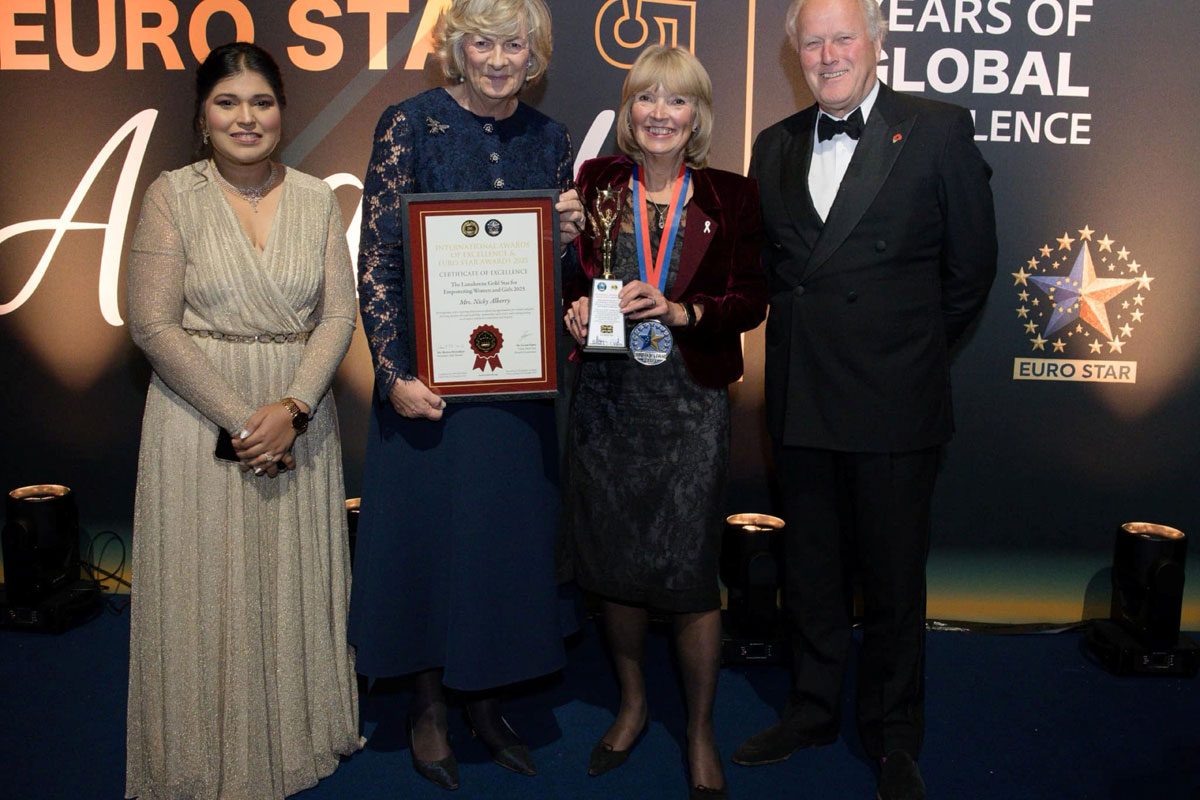 A stalwart of the Swindon and Wiltshire business scene, and a longtime campaigner for women's rights, has been honoured at the 10th International Global IAE & EuroStar Awards.