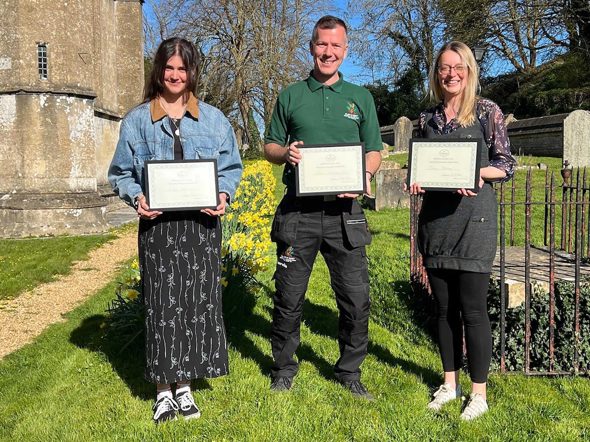 Three horticulture students at Wiltshire College & University Centre have been honoured by the Wiltshire Gardens Trust for dedication to developing their gardening skills.