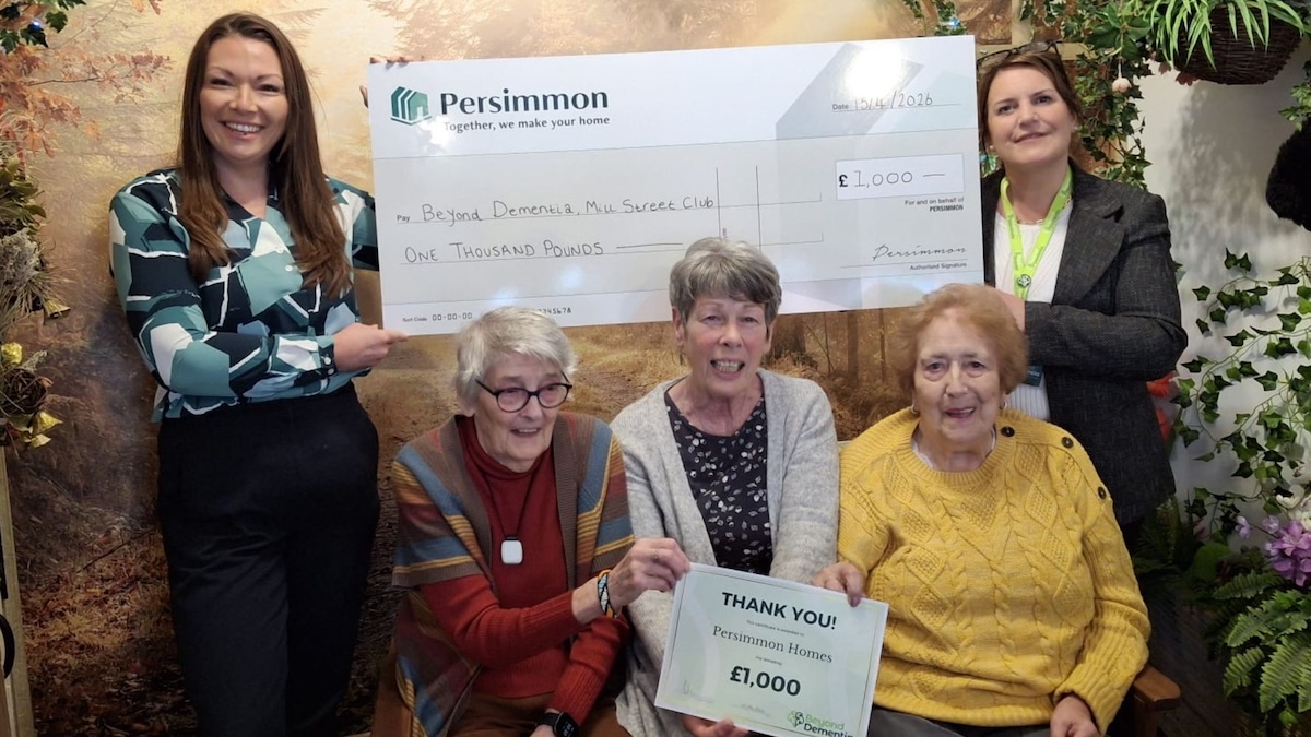 Housebuilder Persimmon has shown its support for a Trowbridge-based group that helps those battling dementia and their loved ones.