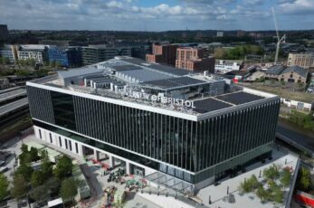 The main construction phase of the flagship building at the University of Bristol’s new Temple Quarter Enterprise Campus (TQEC) is now complete ahead of its opening in September.