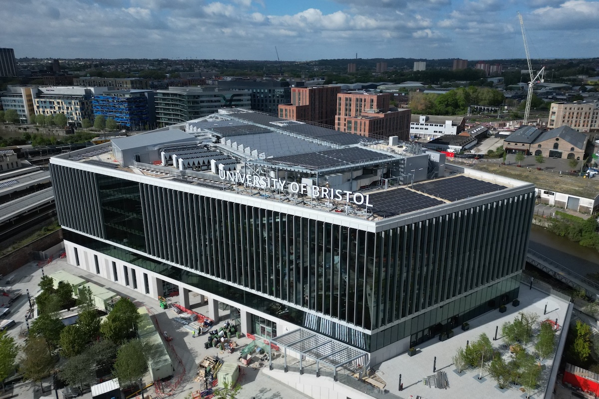 The main construction phase of the flagship building at the University of Bristol’s new Temple Quarter Enterprise Campus (TQEC) is now complete ahead of its opening in September.