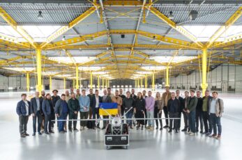 Military tech experts from Ukraine have visited the Swindon headquarters of drone manufacturer Tekever.