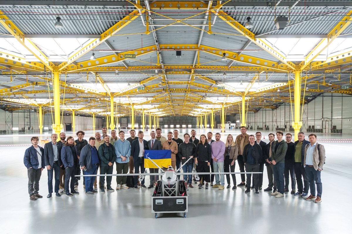 Military tech experts from Ukraine have visited the Swindon headquarters of drone manufacturer Tekever.