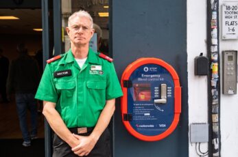Swindon-headquartered building society Nationwide is installing life-saving defibrillators and bleed control kits across its 605 branches, while rolling out life-saving first aid sessions in Britain’s local communities.