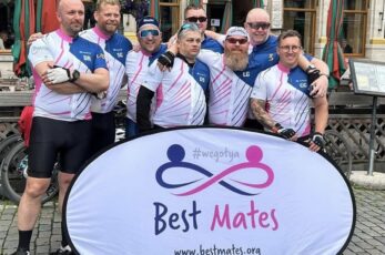 Eight cyclists have completed a 308-mile journey from London to Brussels, raising almost £20,000 for Swindon welfare charity Best Mates.