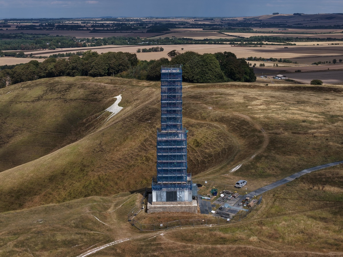 A specialist scaffolding team has completed a major access structure at one of Wiltshire’s best-known landmarks, after overcoming steep tracks, difficult ground conditions and an exposed hilltop location at the Lansdowne Monument near Calne.