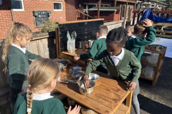 A new Mud Kitchen is helping transform outdoor learning for pupils at Southbroom Nursery & Infant School in Devizes, thanks to a £500 donation from Trowbridge-based meals provider, apetito.